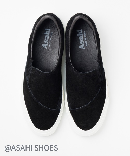 Asahi ベロア レザー スニーカー( ASAHI 045)（スリッポン）｜ASAHI