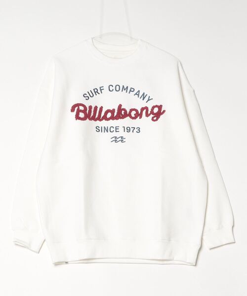 BILLABONG(ビラボン)の「【別注】ビラボン BILLABONG CURSIVE LOOSE FIT CREW サーフ スウェットトレーナー 限定コラボ(スウェット・レディース・ブラック/ホワイト/ライトグレー・M/L)」の1枚目の写真
