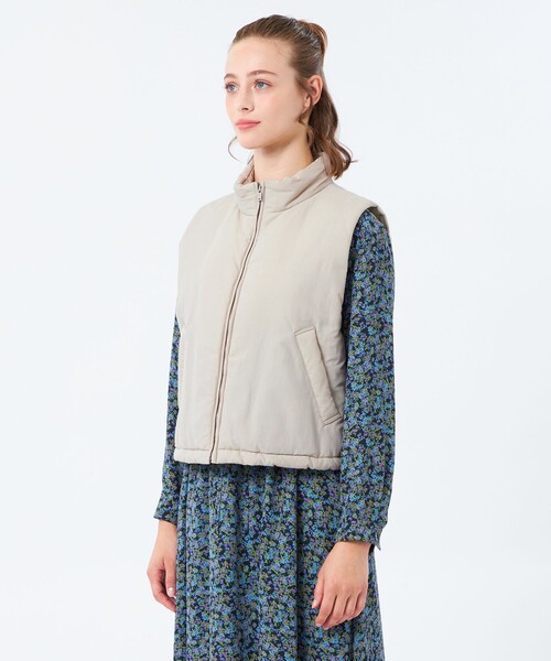 MACKINTOSH PHILOSOPHY（ﾏｯｷﾝﾄｯｼｭ ﾌｨﾛｿﾌｨｰ）の「スタンドカラーパデットベスト（ベスト・レディース・ベージュ/ブラック・38）」の10枚目の写真