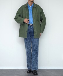 Plantation オリーブグリーン テーラードジャケット　カーキ　パッカブル レディースのテーラードジャケット（グリーン・カーキ/緑色系