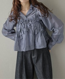 フリルビスチェ&シルキーブラウス