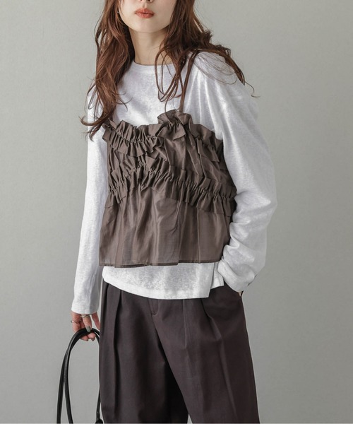 セール】フリルビスチェ＆シルキーブラウス（シャツ/ブラウス）｜AMELY