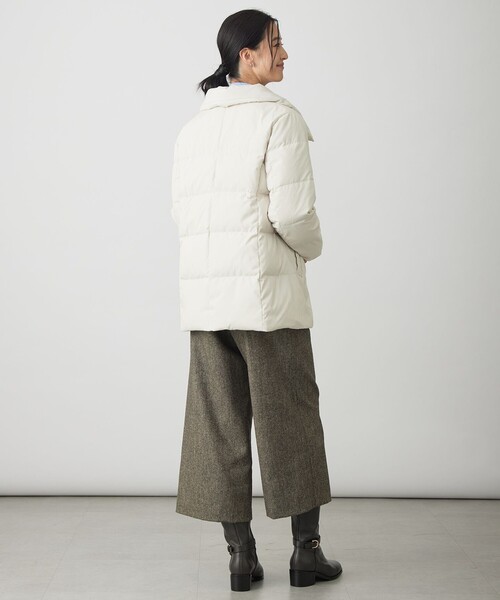 J.PRESS Ladies（J.プレス レディス）の「【洗える・2way】タフタダウン ミドル丈 コート（ダウンジャケット/コート・レディース・ブラウン系/グレー系/アイボリー系/ブラック系・S/XS）」の6枚目の写真
