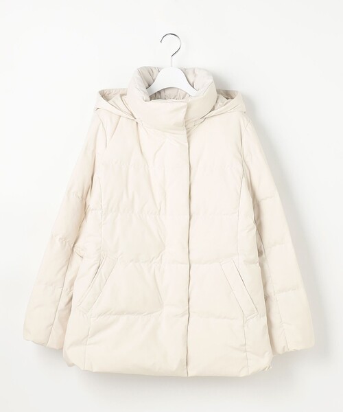 J.PRESS Ladies（J.プレス レディス）の「【洗える・2way】タフタダウン ミドル丈 コート（ダウンジャケット/コート・レディース・ブラウン系/グレー系/アイボリー系/ブラック系・S/XS）」の8枚目の写真