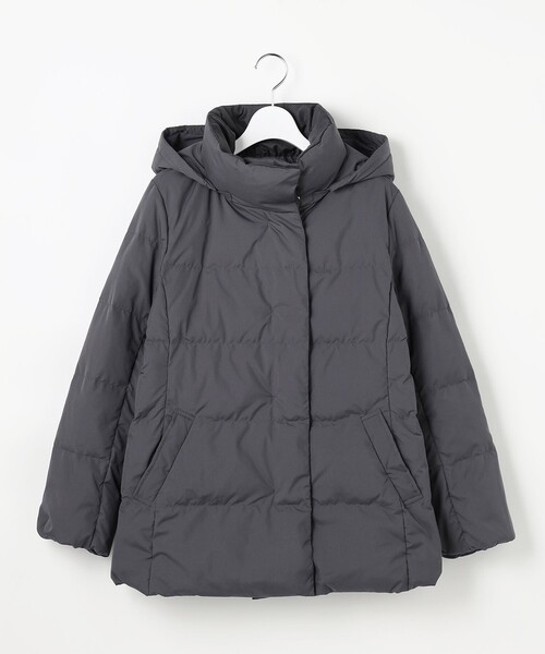 J.PRESS Ladies（J.プレス レディス）の「【洗える・2way】タフタダウン ミドル丈 コート（ダウンジャケット/コート・レディース・ブラウン系/グレー系/アイボリー系/ブラック系・S/XS）」の9枚目の写真