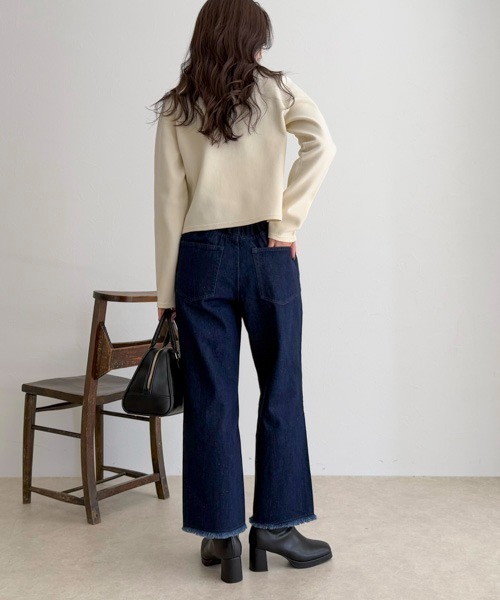 fredy emue（フレディエミュ）の「センター切り替えカラーデニムパンツ（デニムパンツ・レディース・ブラック/ネイビー・マルチサイズ）」の5枚目の写真