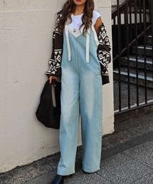 esutoreja（エストレジャ）の「Vネックデニムサロペット（サロペット/オーバーオール）」