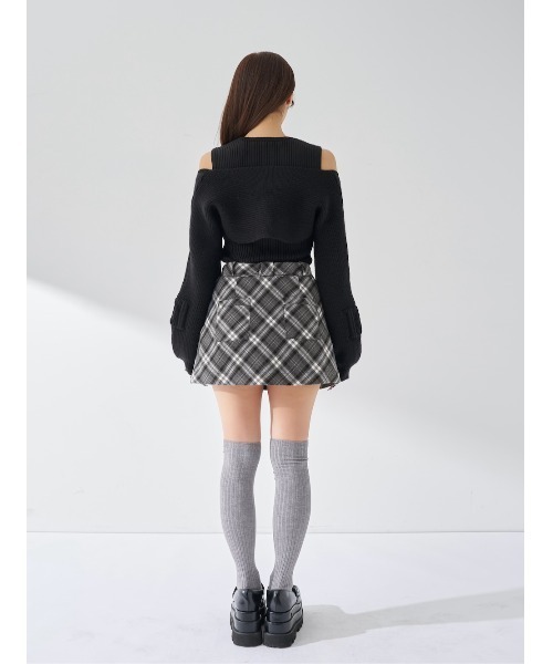 ドッキングミドルウエストニットミニワンピース（ワンピース）｜Darich