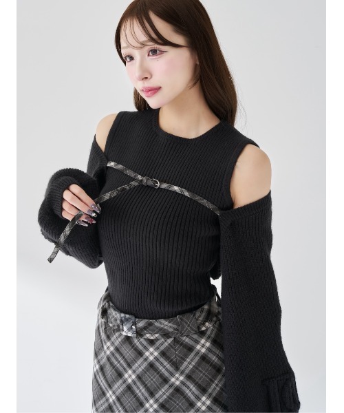 Darich（ダーリッチ）の「ドッキングミドルウエストニットミニ