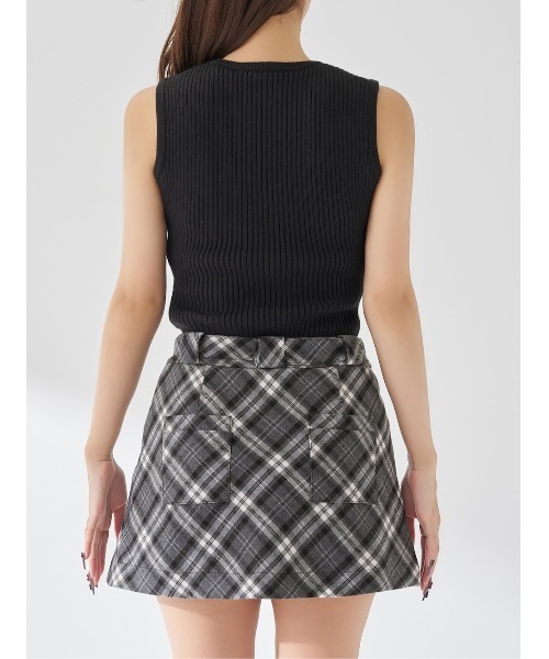 新品タグ付 ダーリッチ ドッキングミドルウエストニットミニワンピース フリー ドッキングミドルウエストニットミニワンピース（ワンピース