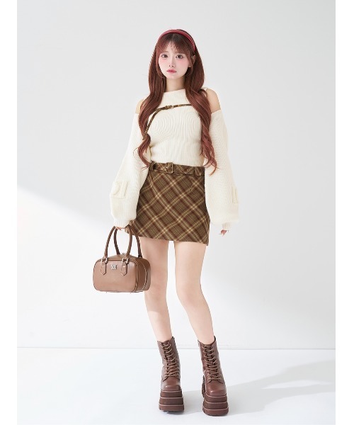 新品タグ付 ダーリッチ ドッキングミドルウエストニットミニワンピース フリー ドッキングミドルウエストニットミニワンピース – Darich