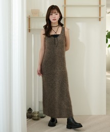 mohair sleeveless long dress /モヘアノースリーブロングドレス