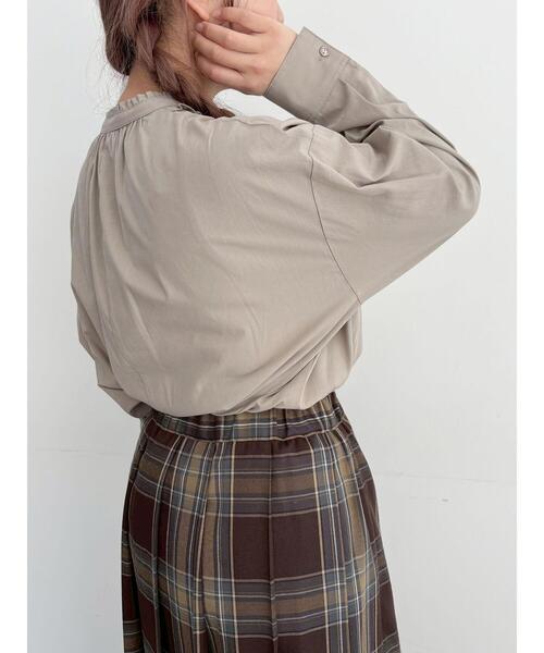 SM2（エスエムツー）の「フリルブラウス（シャツ/ブラウス・レディース・オフホワイト/ベージュ/チャコールグレー・F）」の5枚目の写真
