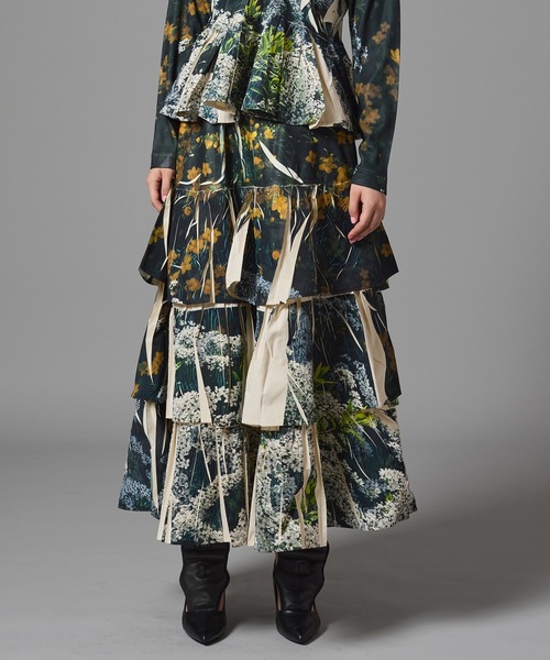 NON TOKYO（ノントーキョー）の「DIRECT PRINT RIB GATHER LONG SKIRT（スカート・レディース・カラフル/ピンク/その他・FREE）」の3枚目の写真