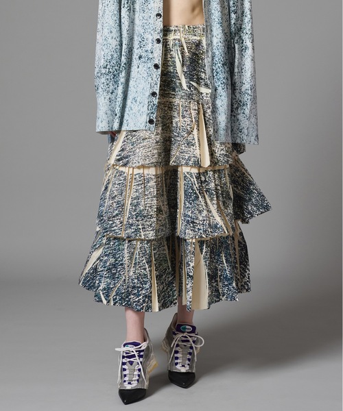 NON TOKYO（ノントーキョー）の「DIRECT PRINT RIB GATHER LONG SKIRT（スカート・レディース・カラフル/ピンク/その他・FREE）」の2枚目の写真