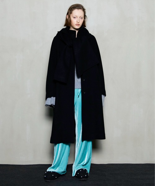 【試着のみ】Hood Muffler Coat / フードマフラーコート Hood Muffler Coat / フードマフラーコート（その他アウター）｜MAISON