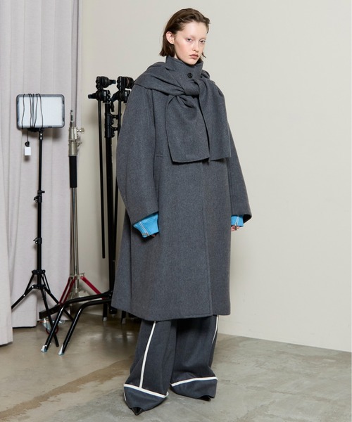 Hood Muffler Coat / フードマフラーコート（その他アウター）｜MAISON