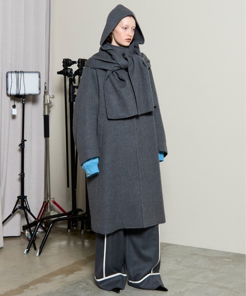 Hood Muffler Coat / フードマフラーコート（その他アウター）｜MAISON