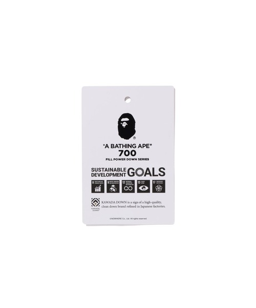 A BATHING APE(アベイシングエイプ)の「ONE POINT RELAXED FIT DOWN JACKET(ダウンジャケット/コート・レディース・ブラック/アイボリー・FREE)」の11枚目の写真