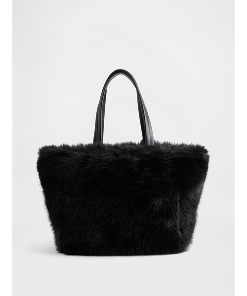 GAP(ギャップ)の「フェイクファー トートバッグ(トートバッグ・レディース・ブラック/ナチュラル/レオパード・ONE SIZE)」の1枚目の写真