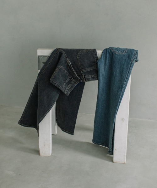 Flugge（フラッジー）の「フロントポケットストレッチデニムパンツ（デニムパンツ・レディース・ブルー/ブラック・MEDIUM/SMALL）」の3枚目の写真