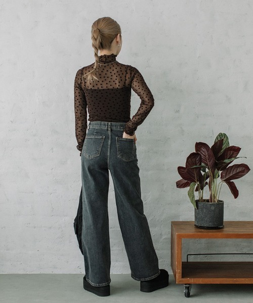 Flugge（フラッジー）の「フロントポケットストレッチデニムパンツ（デニムパンツ・レディース・ブルー/ブラック・MEDIUM/SMALL）」の7枚目の写真