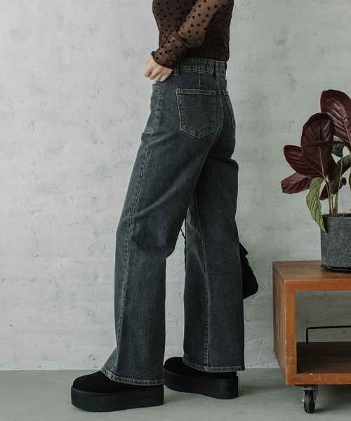 Flugge（フラッジー）の「フロントポケットストレッチデニムパンツ（デニムパンツ・レディース・ブルー/ブラック・MEDIUM/SMALL）」の10枚目の写真