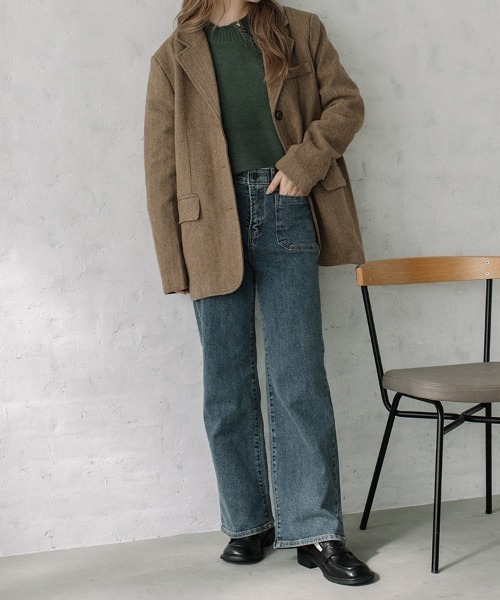 Flugge（フラッジー）の「フロントポケットストレッチデニムパンツ（デニムパンツ・レディース・ブルー/ブラック・MEDIUM/SMALL）」の12枚目の写真