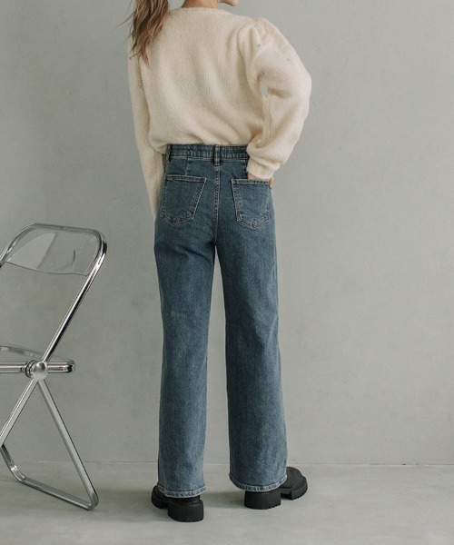 Flugge（フラッジー）の「フロントポケットストレッチデニムパンツ（デニムパンツ・レディース・ブルー/ブラック・MEDIUM/SMALL）」の15枚目の写真