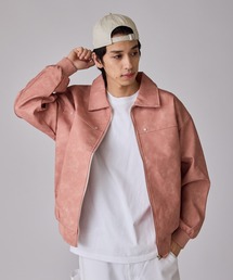 リベット付き フェイクレザージャケット 冬服