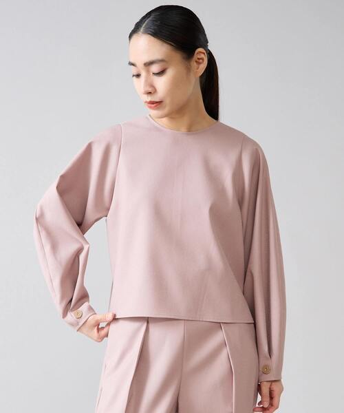 Tiara（ティアラ）の「スリーブボタンブラウス（シャツ/ブラウス・レディース・ピンク/ブラック/オフホワイト・FREE）」の3枚目の写真