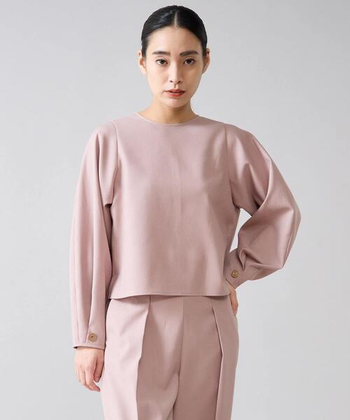 Tiara（ティアラ）の「スリーブボタンブラウス（シャツ/ブラウス・レディース・ピンク/ブラック/オフホワイト・FREE）」の5枚目の写真