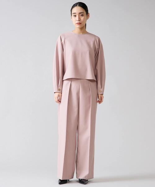 Tiara（ティアラ）の「スリーブボタンブラウス（シャツ/ブラウス・レディース・ピンク/ブラック/オフホワイト・FREE）」の6枚目の写真