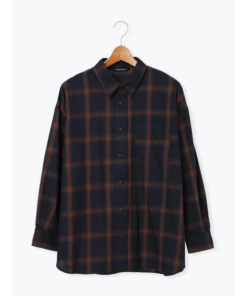 Lugnoncure(ルノンキュール)の「チェックオーバーシャツ(シャツ/ブラウス・レディース・オフホワイト/ネイビー・F)」の10枚目の写真