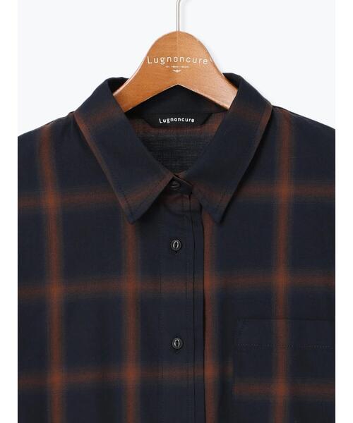 Lugnoncure(ルノンキュール)の「チェックオーバーシャツ(シャツ/ブラウス・レディース・オフホワイト/ネイビー・F)」の12枚目の写真