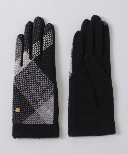ブラックレーベルクレストブリッジ新品ダークベージュ グローブ / 手袋 セール】クレストブリッジチェックスラブプリペラグローブ（手袋