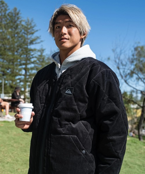 Quiksilver(クイックシルバー)の「COLD WIND CARDIGAN/クイックシルバーコーデュロイフルジップアップカーディガンジャケット(ブルゾン・メンズ・ブラック/カーキ・MEDIUM/LARGE/X-LARGE)」の3枚目の写真