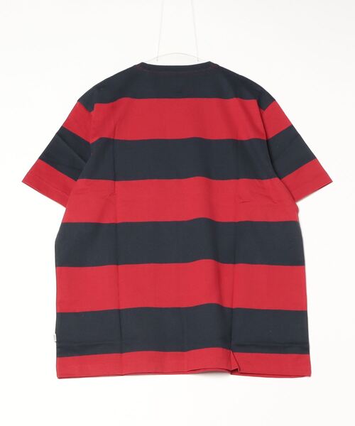GUESS JEANS(ゲスジーンズ)の「GUESS JEANS GJ CN SS REG STRIPED WITH EMB ゲス ラガー半袖Tシャツ(Tシャツ/カットソー・メンズ・レッド/ブルー・S/XL/XXL/M/L)」の19枚目の写真