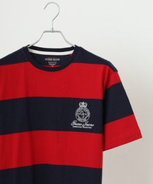 GUESS JEANS GJ CN SS REG STRIPED WITH EMB ゲス ラガー半袖Tシャツ