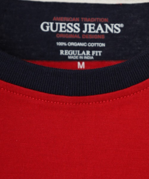 GUESS JEANS(ゲスジーンズ)の「GUESS JEANS GJ CN SS REG STRIPED WITH EMB ゲス ラガー半袖Tシャツ(Tシャツ/カットソー・メンズ・レッド/ブルー・S/XL/XXL/M/L)」の5枚目の写真