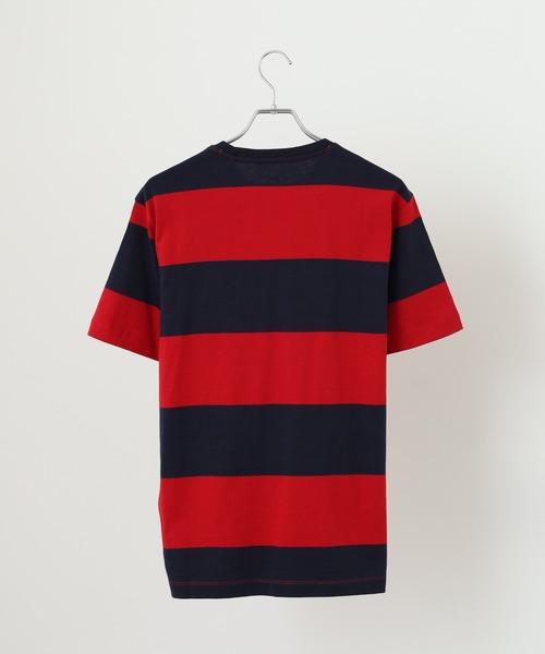 GUESS JEANS(ゲスジーンズ)の「GUESS JEANS GJ CN SS REG STRIPED WITH EMB ゲス ラガー半袖Tシャツ(Tシャツ/カットソー・メンズ・レッド/ブルー・S/XL/XXL/M/L)」の9枚目の写真