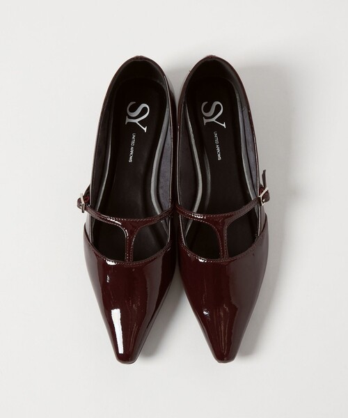SY UNITED ARROWS(シーユナイテッドアローズ)の「<SY> Tストラップ フラット15↑(パンプス・レディース・ブラック/ゴールド/ワインレッド・22.5cm/25cm/24.5cm/24cm/23.5cm/23cm)」の4枚目の写真