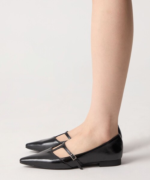 SY UNITED ARROWS(シーユナイテッドアローズ)の「<SY> Tストラップ フラット15↑(パンプス・レディース・ブラック/ゴールド/ワインレッド・22.5cm/25cm/24.5cm/24cm/23.5cm/23cm)」の7枚目の写真