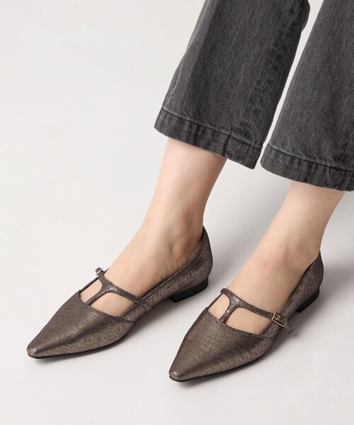 SY UNITED ARROWS(シーユナイテッドアローズ)の「<SY> Tストラップ フラット15↑(パンプス・レディース・ブラック/ゴールド/ワインレッド・22.5cm/25cm/24.5cm/24cm/23.5cm/23cm)」の9枚目の写真
