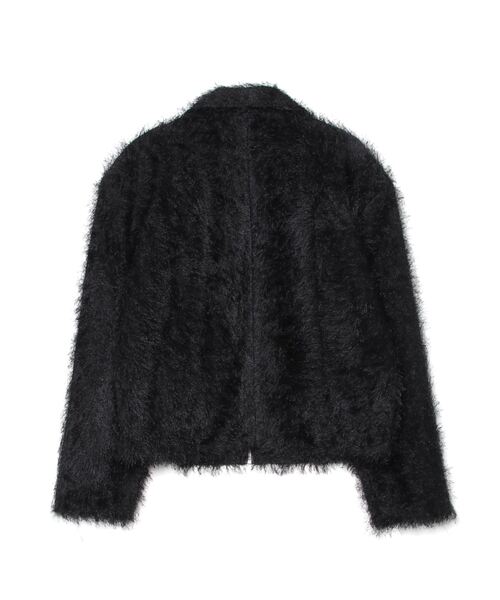 BENUSTA（ベヌスタ）の「A'GEM/9 × .kom 『BENUSTA/ベヌスタ』Shaggy Fur Zip-Up Jacket/シャギーファージップアップジャケット（ブルゾン・メンズ・ブラック・FREE）」の5枚目の写真