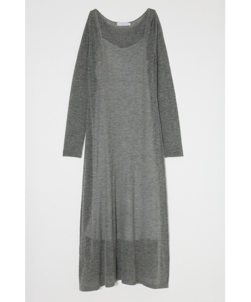 MOUSSY（マウジー）の「SHEER KNIT ドレス（ワンピース・レディース・杢グレー/ライトブルー/ネイビー・FREE）」の2枚目の写真