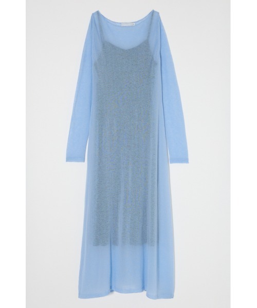 MOUSSY（マウジー）の「SHEER KNIT ドレス（ワンピース・レディース・杢グレー/ライトブルー/ネイビー・FREE）」の6枚目の写真