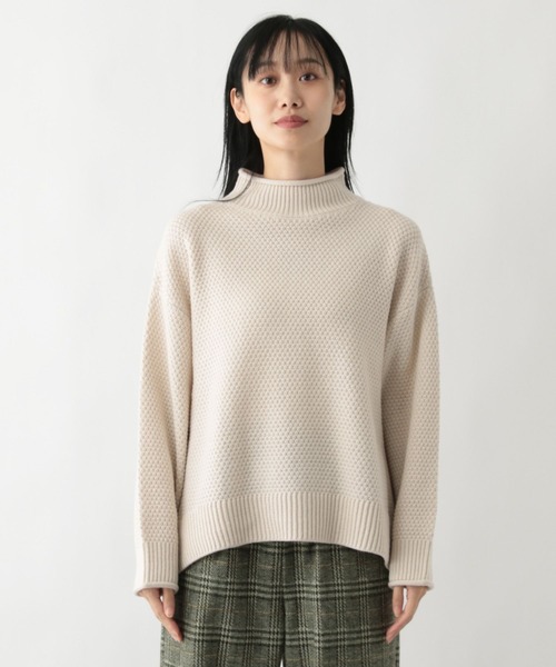 FOUND GOOD(ファウンドグッド)の「カノコハイネックPOニット(ニット/セーター・レディース・ブラック/アイボリー/ブルー系2/イエロー系2・S/M/L)」の22枚目の写真