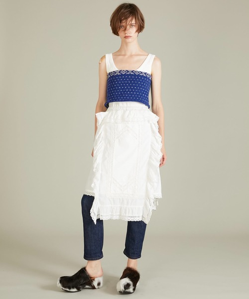 crinkle crinkle crinkle エプロンスカート crinkle crinkle crinkle】rebuild apron skirt/リビルドエプロン