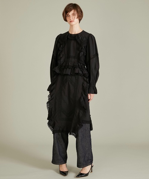 crinkle crinkle crinkle エプロンスカート crinkle crinkle crinkle】rebuild apron skirt/リビルドエプロン